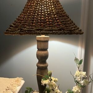 Braided rope lampshade/vintage